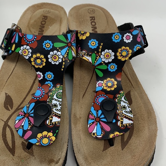 Romika floral cork wedge sandals - Picture 6 of 12